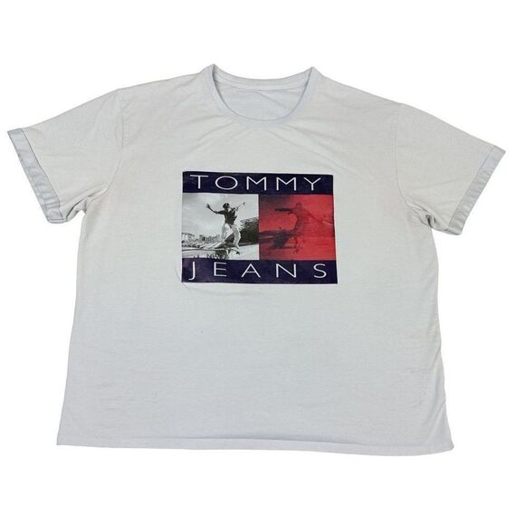 Vintage Y2K Tommy Jeans T-Shirt Light Blue - Picture 1 of 9